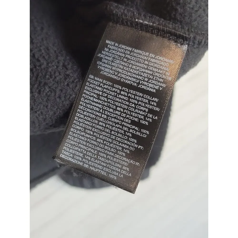 TNF Parkview 1/2 Snap Front Peak Sherpa Pullover in Black/Asphalt Gray, sz L